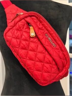 Mz Wallace Metro Quilted Red Belt Bag